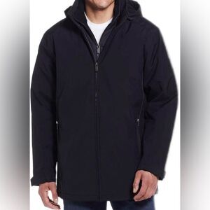 Weatherproof Black Ultra Tech Removable Fleece Lined Hood Jacket Coat. Small.